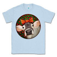 Dusty Blue Christmas Cow, Classic Tee - Jasminsmagicworld