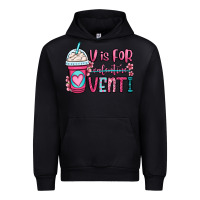 Black v is for valentine venti coffee cup Urban Hoodie - OliviaCreatesArt