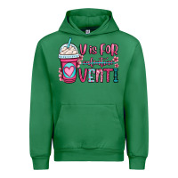Emerald v is for valentine venti coffee cup Urban Hoodie - OliviaCreatesArt