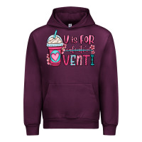 Mauve Wine v is for valentine venti coffee cup Urban Hoodie - OliviaCreatesArt