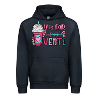 Navy v is for valentine venti coffee cup Urban Hoodie - OliviaCreatesArt