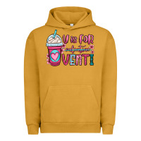 Pigment Peanut Butter v is for valentine venti coffee cup Urban Hoodie - OliviaCreatesArt