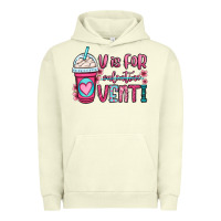 Pigment Pistachio v is for valentine venti coffee cup Urban Hoodie - OliviaCreatesArt