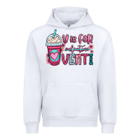 White v is for valentine venti coffee cup Urban Hoodie - OliviaCreatesArt
