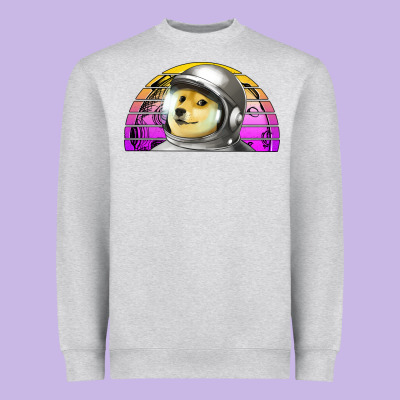 Dogecoin To The Mars Heavyweight Sweatshirt Designed By Jasminsmagicworld