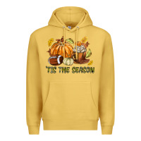 Antique Gold Tis The Season Fall Premium Hoodie - texasbilliewilder