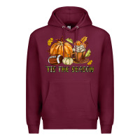 Burgundy Tis The Season Fall Premium Hoodie - texasbilliewilder