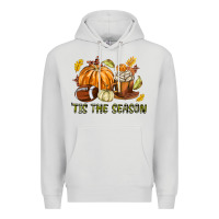 Dove Grey Tis The Season Fall Premium Hoodie - texasbilliewilder