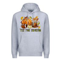Heather Grey Tis The Season Fall Premium Hoodie - texasbilliewilder
