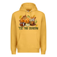 Mustard Tis The Season Fall Premium Hoodie - texasbilliewilder
