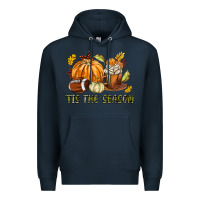 Navy Tis The Season Fall Premium Hoodie - texasbilliewilder