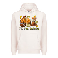 Pale Pink Tis The Season Fall Premium Hoodie - texasbilliewilder
