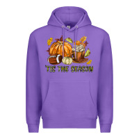 Purple Tis The Season Fall Premium Hoodie - texasbilliewilder