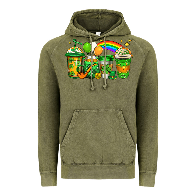 St Patricks Coffee Vintage Hoodie by Jasminsmagicworld | Teevron
