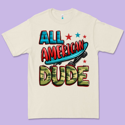 All American Dude Premium Tee Designed By Zillion Design Studio