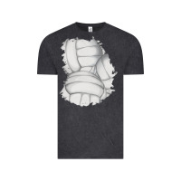 Vintage Black 2 volleyball patch Vintage Tee - AdoDesignShop