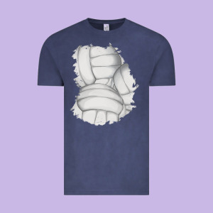 2 Volleyball Patch Vintage Tee Designed By Adodesignshop