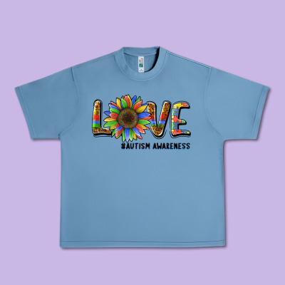Love Sunflower Autism Awareness Urban Heavy Tee Designed By Barkaloodesign