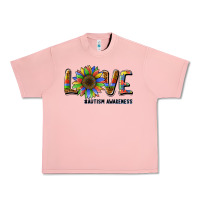 Salmon love sunflower autism awareness Urban Heavy Tee - BarkalooDesign