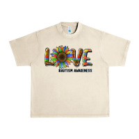 Sandshell love sunflower autism awareness Urban Heavy Tee - BarkalooDesign