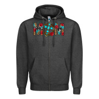 Charcoal Heather Western Mom With Cross Zipper Hoodie - BundleAndBundleShop