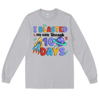 Moon Dust i blasted my way through 100 days Long Sleeve Tee - MaliasSmallBusiness