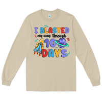 Mushroom i blasted my way through 100 days Long Sleeve Tee - MaliasSmallBusiness