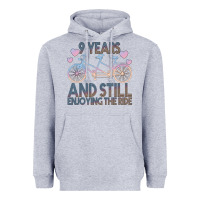 Heather Grey 9 Years And Still Enjoying The Ride Heavyweight Hoodie - Bettercallsaul