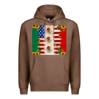 Chestnut American flag mexico flag sunflower cactus Premium Hoodie - JahusDesignShop