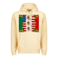 Pina Colada American flag mexico flag sunflower cactus Premium Hoodie - JahusDesignShop