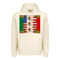 Tofu American flag mexico flag sunflower cactus Premium Hoodie - JahusDesignShop