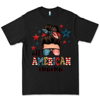 Black all american mama messy bun Premium Tee - Zillion Design Studio