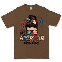 Cacao all american mama messy bun Premium Tee - Zillion Design Studio