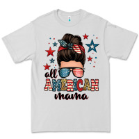 Dove Grey all american mama messy bun Premium Tee - Zillion Design Studio