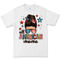 White all american mama messy bun Premium Tee - Zillion Design Studio
