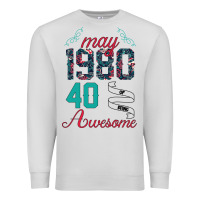Dove Grey Made In May 1980 40 Years Of Being Awesome Premium Sweatshirt - Bettercallsaul