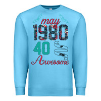 Ocean Blue Made In May 1980 40 Years Of Being Awesome Premium Sweatshirt - Bettercallsaul