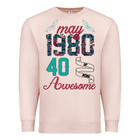 Pale Pink Made In May 1980 40 Years Of Being Awesome Premium Sweatshirt - Bettercallsaul