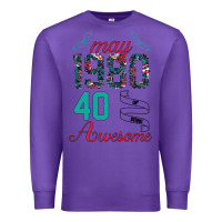 Purple Made In May 1980 40 Years Of Being Awesome Premium Sweatshirt - Bettercallsaul