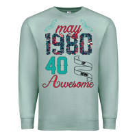 Seafoam Made In May 1980 40 Years Of Being Awesome Premium Sweatshirt - Bettercallsaul