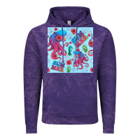 Cloud Purple summer and octopus seamless pattern Vintage Hoodie - BundleAndBundleShop