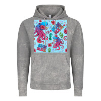 Cloud Rock summer and octopus seamless pattern Vintage Hoodie - BundleAndBundleShop