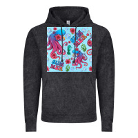 Vintage Arctic summer and octopus seamless pattern Vintage Hoodie - BundleAndBundleShop