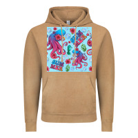 Vintage Camel summer and octopus seamless pattern Vintage Hoodie - BundleAndBundleShop