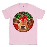 Bubblegum Pink Christmas Cow Classic Tee - Jasminsmagicworld