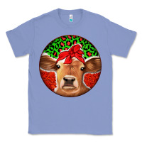Colony Blue Christmas Cow Classic Tee - Jasminsmagicworld