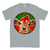 Heather Grey Christmas Cow Classic Tee - Jasminsmagicworld