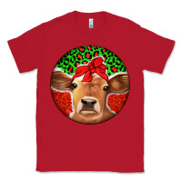 Red Christmas Cow Classic Tee - Jasminsmagicworld