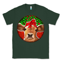 Sports Green Christmas Cow Classic Tee - Jasminsmagicworld