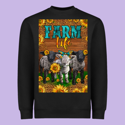 Western Baby Sheeps Farm Life Heavyweight Sweatshirt Designed By Lillyallendesigns